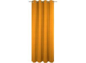 4004567384418 - Vorhang WIRTH Trondheim B Gardinen Gr 215 cm Ösen 132 cm goldfarben (altgoldfarben) Ösen nach Maß