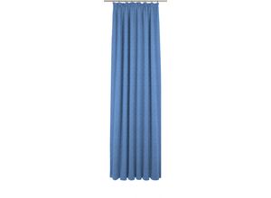 4004567391379 - Vorhang WIRTH Trondheim B Gardinen Gr 155 cm Kräuselband 132 cm blau (royalblau) Kräuselband nach Maß