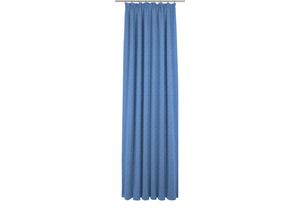 4004567391393 - Vorhang WIRTH Trondheim B Gardinen Gr 175 cm Kräuselband 132 cm blau (royalblau) Kräuselband nach Maß