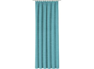4004567392697 - Vorhang WIRTH Trondheim B blau (türkis) Gardinen 395cm Kräuselband 132cm Polyacryl nach Maß B132cm H395cm