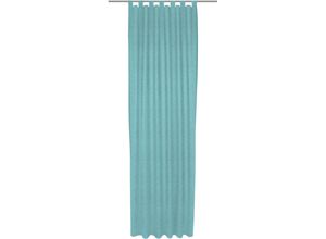 4004567393458 - Vorhang WIRTH Trondheim B Gardinen Gr 345 cm Schlaufen 132 cm blau (türkis) Schlaufen nach Maß