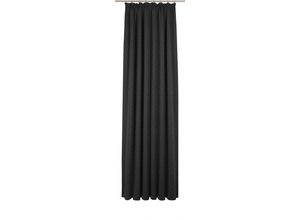 4004567395698 - Vorhang WIRTH Trondheim 328 g m² schwarz B132cm H155cm Chenille Produkt erfüllt die Vorgaben zum Brennverhalten für Frankreich Polyacryl Gardinen nach Maß