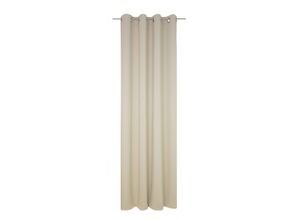 4004567405946 - Vorhang WIRTH Dim out beige Gardinen 145cm Ösen 142cm Polyester nach Maß B142cm H145cm