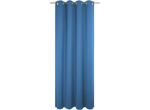 4004567413729 - Vorhang WIRTH Dim out blau Gardinen 365cm Ösen 142cm Polyester nach Maß B142cm H365cm