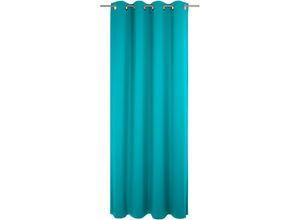 4004567420000 - Vorhang WIRTH Dim out blau (türkis) Gardinen 165cm Ösen 142cm Polyester nach Maß B142cm H165cm