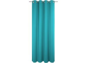 4004567420062 - Vorhang WIRTH Dim out Gardinen Gr 225 cm Ösen 142 cm blau (türkis) Ösen nach Maß