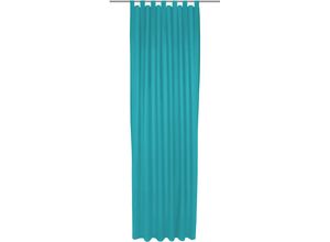 4004567420291 - Vorhang WIRTH Dim out Gardinen Gr 185 cm Schlaufen 142 cm blau (türkis) Schlaufen nach Maß