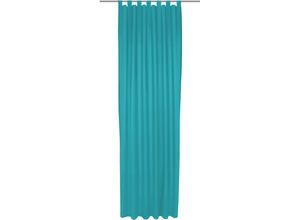 4004567420352 - Vorhang WIRTH Dim out Gardinen Gr 245 cm Schlaufen 142 cm blau (türkis) Schlaufen nach Maß