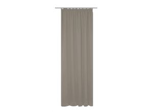 4004567421809 - Vorhang WIRTH Dim out Gardinen Gr 345 cm Kräuselband 142 cm grau (taupe) Kräuselband nach Maß