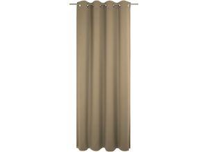 4004567422233 - Vorhang WIRTH Dim out Gardinen Gr 235 cm Ösen 142 cm grau (taupe) Ösen nach Maß