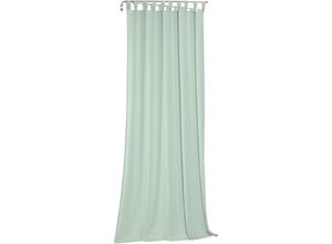 4004567426934 - Vorhang WIRTH Sunday grün (mint) Gardinen 345cm Schlaufen 142cm Baumwolle Polyester nach Maß B142cm H345cm