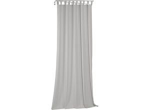 4004567436698 - Vorhang WIRTH Sunday grau (hellgrau) Gardinen 385cm Schlaufen 142cm Baumwolle Polyester nach Maß B142cm H385cm