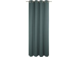 4004567443894 - Vorhang WIRTH Torbole Gardinen Gr 295 cm Ösen 132 cm blau (petrol) Ösen nach Maß