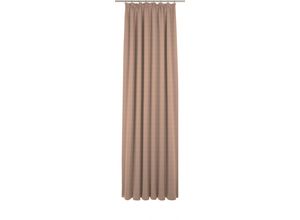 4004567445379 - Vorhang WIRTH Uni Collection Gardinen Gr 155 cm Kräuselband 142 cm beige Kräuselband nach Maß