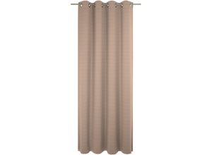 4004567446017 - Vorhang WIRTH Uni Collection Gardinen Gr 255 cm Ösen 142 cm beige Ösen nach Maß