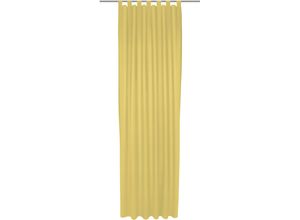4004567451769 - Vorhang WIRTH Uni Collection gelb Gardinen 335cm Schlaufen 142cm Baumwolle (Bio-Baumwolle) nach Maß B142cm H335cm