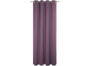 4004567456726 - Vorhang WIRTH Uni Collection Gardinen Gr 165 cm Ösen 142 cm lila (aubergine) Ösen nach Maß