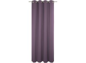 4004567456740 - Vorhang WIRTH Uni Collection Gardinen Gr 185 cm Ösen 142 cm lila (aubergine) Ösen nach Maß