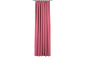 4004567458331 - Vorhang WIRTH Uni Collection Gardinen Gr 155 cm Kräuselband 142 cm pink Kräuselband nach Maß