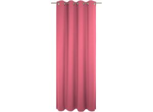 4004567458874 - Vorhang WIRTH Uni Collection Gardinen Gr 155 cm Ösen 142 cm pink Ösen nach Maß