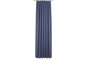 4004567462666 - Vorhang WIRTH Uni Collection Gardinen Gr 165 cm Kräuselband 142 cm blau (royalblau) Kräuselband nach Maß