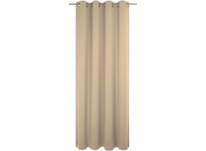 4004567466459 - Vorhang WIRTH Uni Collection light Gardinen Gr 175 cm Ösen 142 cm beige Ösen nach Maß