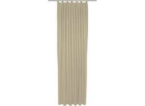 4004567466701 - Vorhang WIRTH Uni Collection light Gardinen Gr 155 cm Schlaufen 142 cm beige Schlaufen nach Maß