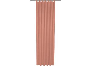 4004567473365 - Vorhang WIRTH Uni Collection light orange Gardinen 335cm Schlaufen 142cm Baumwolle (Bio-Baumwolle) nach Maß B142cm H335cm