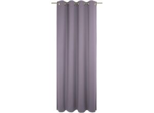 4004567474096 - Vorhang WIRTH Uni Collection light lila Gardinen 255cm Ösen 142cm Baumwolle (Bio-Baumwolle) nach Maß B142cm H255cm