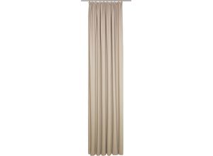 4004567480448 - Vorhang WIRTH WirthNatur Gardinen Gr 395 cm Kräuselband 132 cm grau (taupe) Kräuselband nach Maß