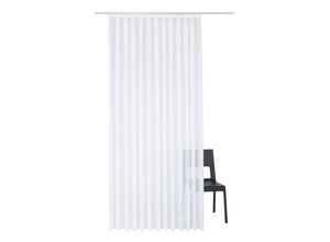 4004567484590 - Gardine WIRTH Charlotte Gardinen Gr 225 cm Faltenband 500 cm weiß Schlafzimmergardinen Fertig-Store mit FB 13 nach Maß