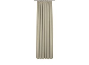 4004567493554 - Vorhang WIRTH Newbury Gardinen Gr 185 cm Kräuselband 130 cm grau (taupe) Kräuselband nach Maß