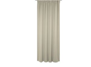4004567493875 - Vorhang WIRTH Newbury grau (taupe) Gardinen 235cm Multifunktionsband 130cm Baumwolle Polyester nach Maß B130cm H235cm