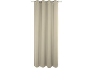 4004567494087 - Vorhang WIRTH Newbury Gardinen Gr 175 cm Ösen 130 cm grau (taupe) Ösen nach Maß