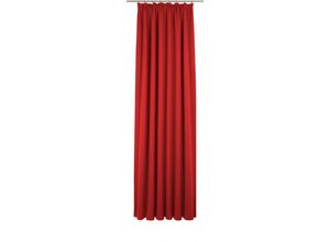 4004567495756 - Vorhang WIRTH Newbury Gardinen Gr 225 cm Kräuselband 130 cm rot Kräuselband nach Maß