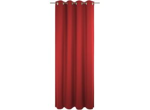 4004567496326 - Vorhang WIRTH Newbury Gardinen Gr 255 cm Ösen 130 cm rot Ösen nach Maß