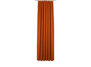 4004567498955 - Vorhang WIRTH Newbury Gardinen Gr 185 cm Kräuselband 130 cm orange (terra) Kräuselband nach Maß