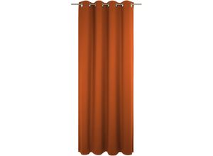 4004567499457 - Vorhang WIRTH Newbury Gardinen Gr 145 cm Ösen 130 cm orange (terra) Ösen nach Maß