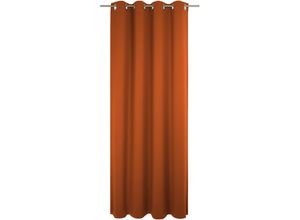 4004567499662 - Vorhang WIRTH Newbury orange (terra) Gardinen 355cm Ösen 130cm Baumwolle Polyester nach Maß B130cm H355cm