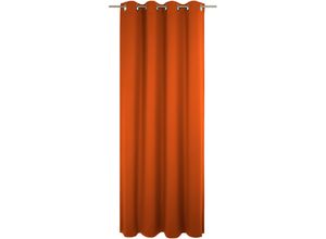 4004567499686 - Vorhang WIRTH Newbury Gardinen Gr 375 cm Ösen 130 cm orange (terra) Ösen nach Maß