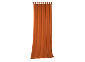 4004567499761 - Vorhang WIRTH Newbury Gardinen Gr 185 cm Schlaufen 130 cm orange (terra) Schlaufen nach Maß