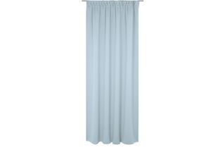 4004567504861 - Vorhang WIRTH Newbury blau (hellblau) Gardinen 405cm Multifunktionsband 130cm Baumwolle Polyester nach Maß B130cm H405cm