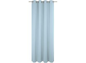 4004567505011 - Vorhang WIRTH Newbury Gardinen Gr 285 cm Ösen 130 cm blau (hellblau) Ösen nach Maß