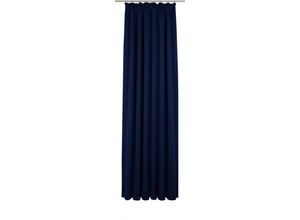 4004567506506 - Vorhang WIRTH Newbury Gardinen Gr 155 cm Kräuselband 130 cm blau (nachtblau) Kräuselband nach Maß