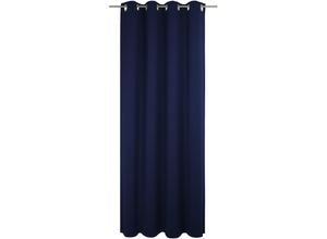 4004567507176 - Vorhang WIRTH Newbury Gardinen Gr 285 cm Ösen 130 cm blau (nachtblau) Ösen nach Maß