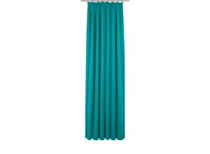 4004567507602 - Vorhang WIRTH Newbury Gardinen Gr 175 cm Kräuselband 130 cm blau (türkis) Kräuselband nach Maß