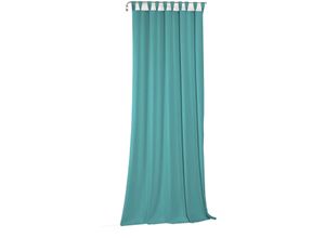 4004567508494 - Vorhang WIRTH Newbury Gardinen Gr 255 cm Schlaufen 130 cm blau (türkis) Schlaufen nach Maß
