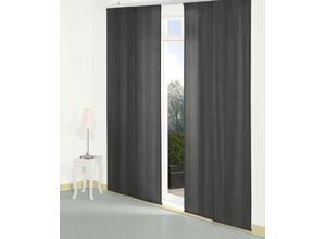 4004567512101 - Schiebegardine WIRTH Niederau Gr 2 schwarz B60cm H175cm Jacquard Polyacryl Polyester Gardinen