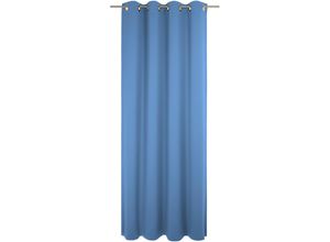 4004567521356 - Vorhang WIRTH Umea Gardinen Gr 175 cm Ösen 132 cm blau (mittelblau) Ösen