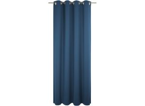 4004567521615 - Vorhang WIRTH Umea Gardinen Gr 145 cm Ösen 132 cm blau (dunkelblau) Ösen